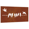 VidaXL décoration murale jardin oiseau design 105x55 cm acier corten