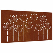 Vidaxl Mur Decoration Garden Flower Design 105x55 cm Cortenstaal - afbeelding 2