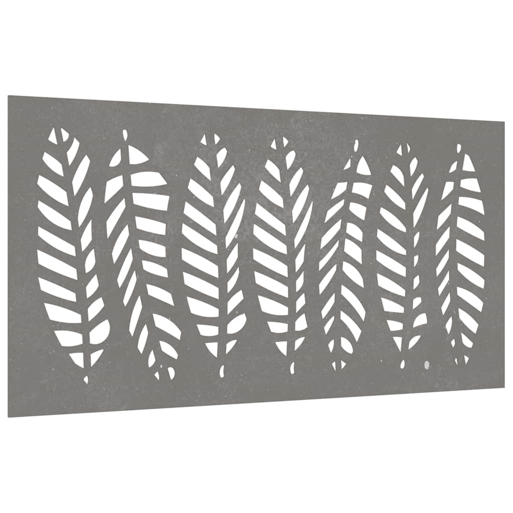 Vidaxl Mur Decoration Garden Leaf Design 105x55 cm Cortenstaal