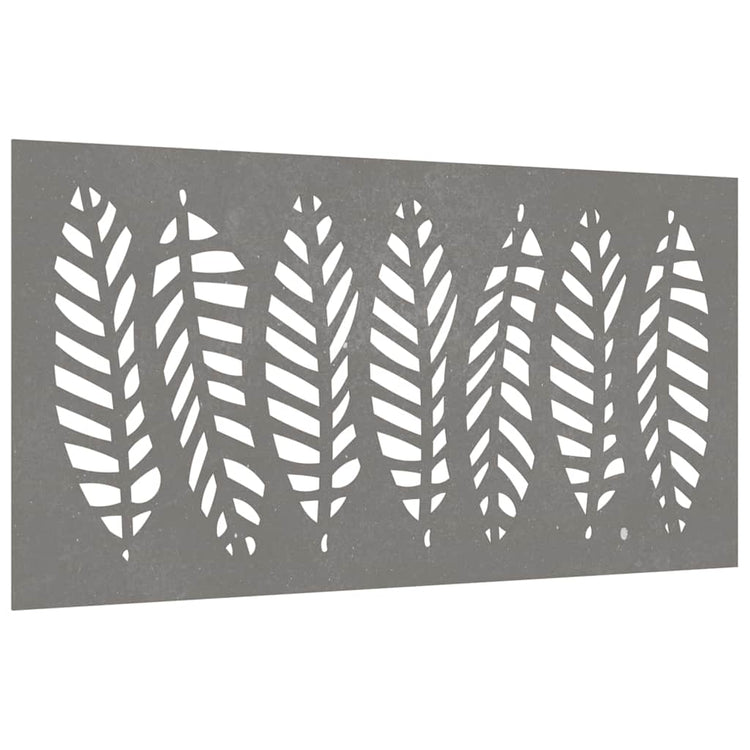 Vidaxl Mur Decoration Garden Leaf Design 105x55 cm Cortenstaal