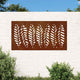 Vidaxl Mur Decoration Garden Leaf Design 105x55 cm Cortenstaal