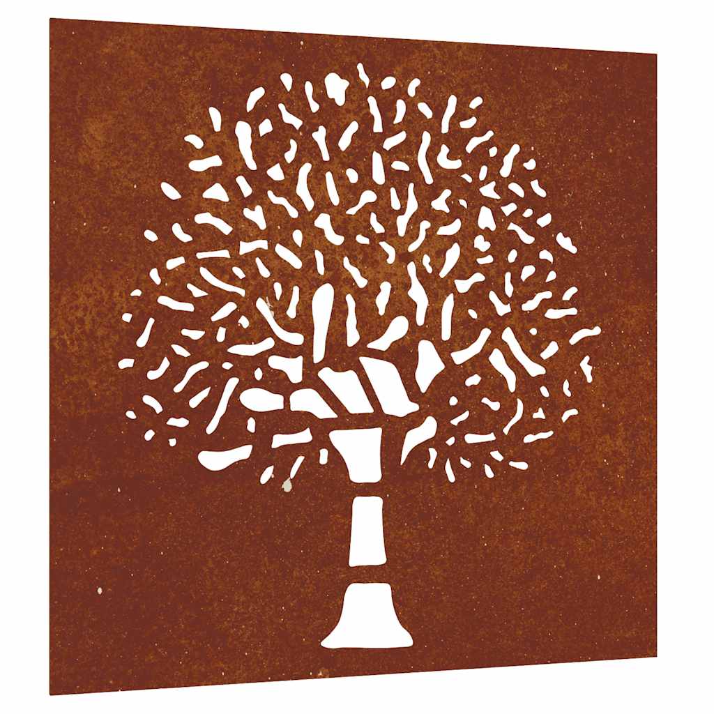 Vidaxl Wall Decoration Garden Tree Design 55x55 cm Cortenstaal