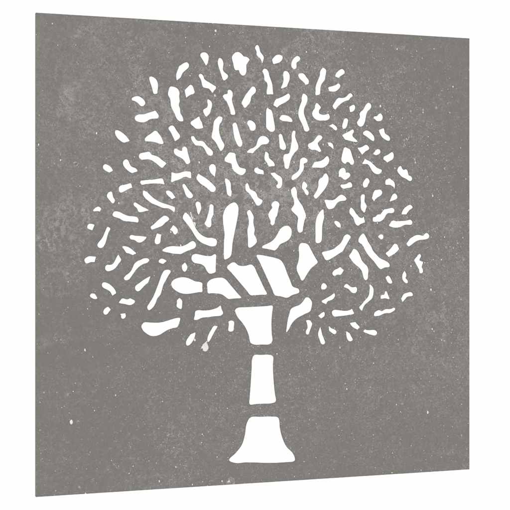 Vidaxl Wall Decoration Garden Tree Design 55x55 cm Cortenstaal