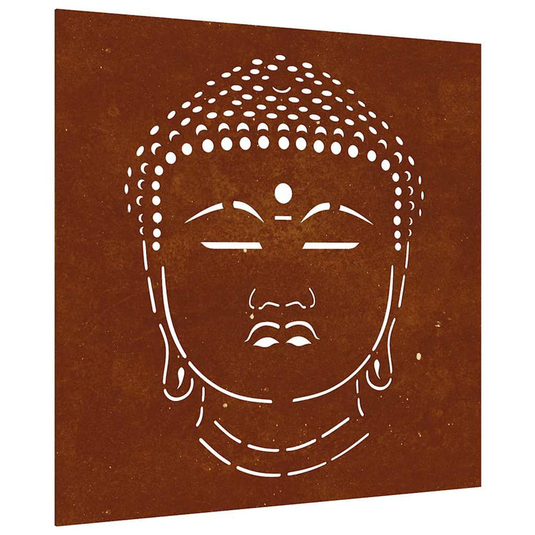 Vidaxl Wall Decoration Garden Buddhahoofd Design 55x55 cm Cortenstaal