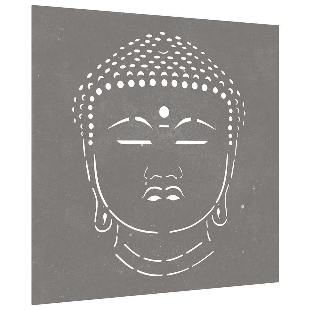 Vidaxl Wall Decoration Garden Buddhahoofd Design 55x55 cm Cortenstaal