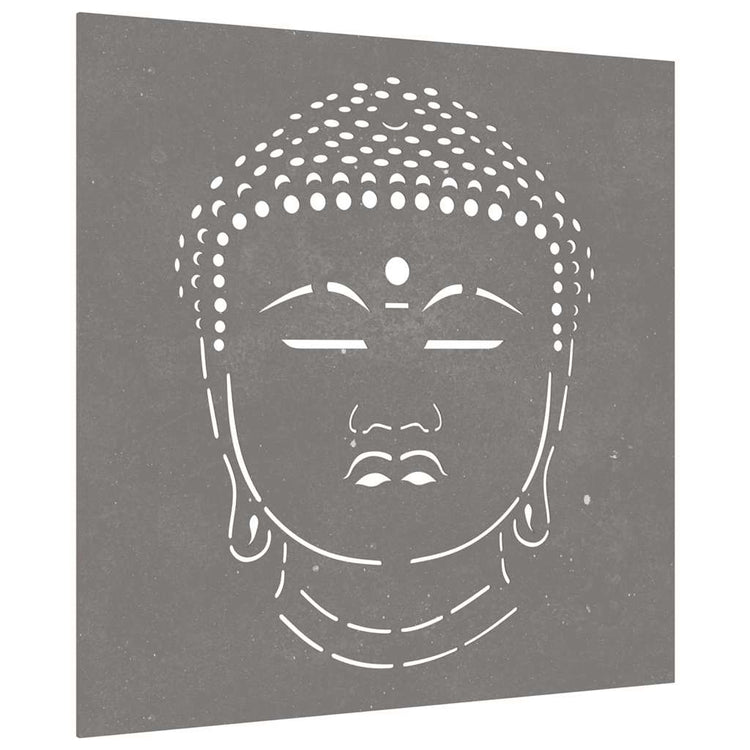 Vidaxl Wall Decoration Garden Buddhahoofd Design 55x55 cm Cortenstaal