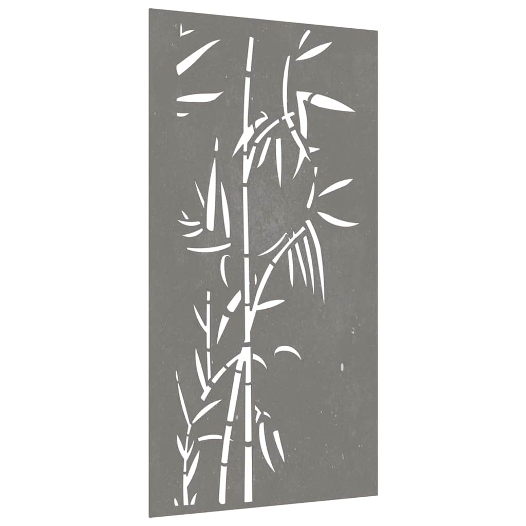 Vidaxxl décoration murale jardin bambou design 105x55 cm acier corten