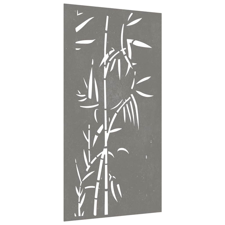 Vidaxxl décoration murale jardin bambou design 105x55 cm acier corten