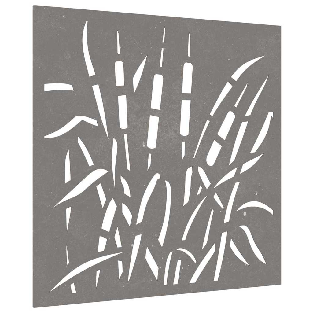 Vidaxl Mur Decoration Garden Herbe Design 55x55 cm Cortenstaal