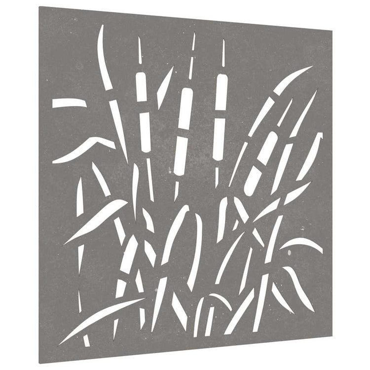 Vidaxl Mur Decoration Garden Herbe Design 55x55 cm Cortenstaal