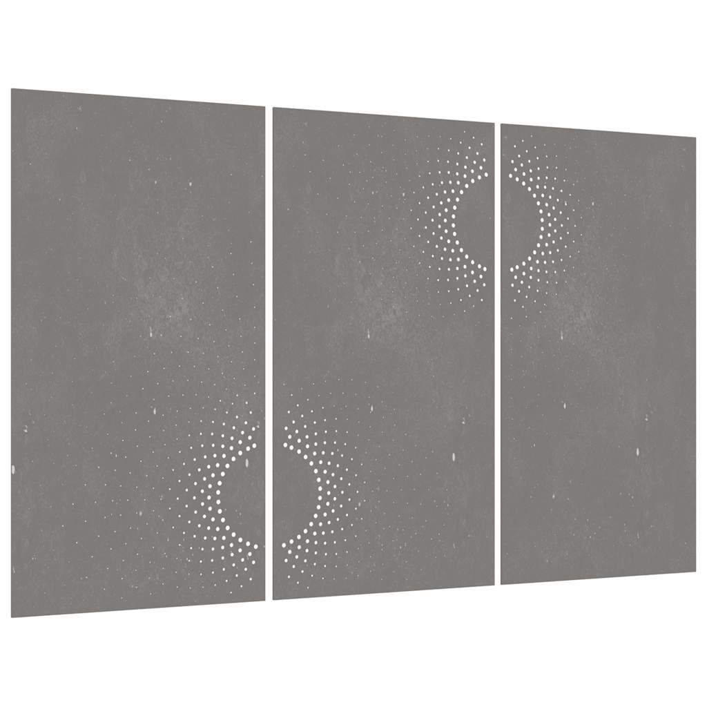 Vidaxl Wall Decoration Garden 3 St Sun Design 105x55 cm Cortenstaal