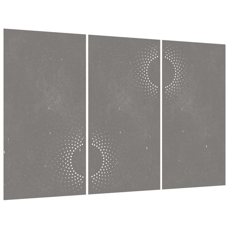 Vidaxl Wall Decoration Garden 3 St Sun Design 105x55 cm Cortenstaal