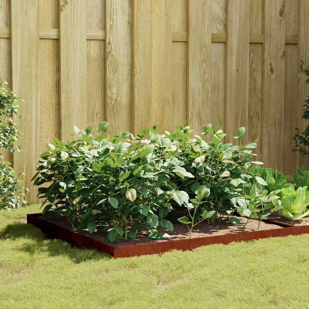 Vidaxl Planter élevé 100x100x18,5 cm Cortenstaal