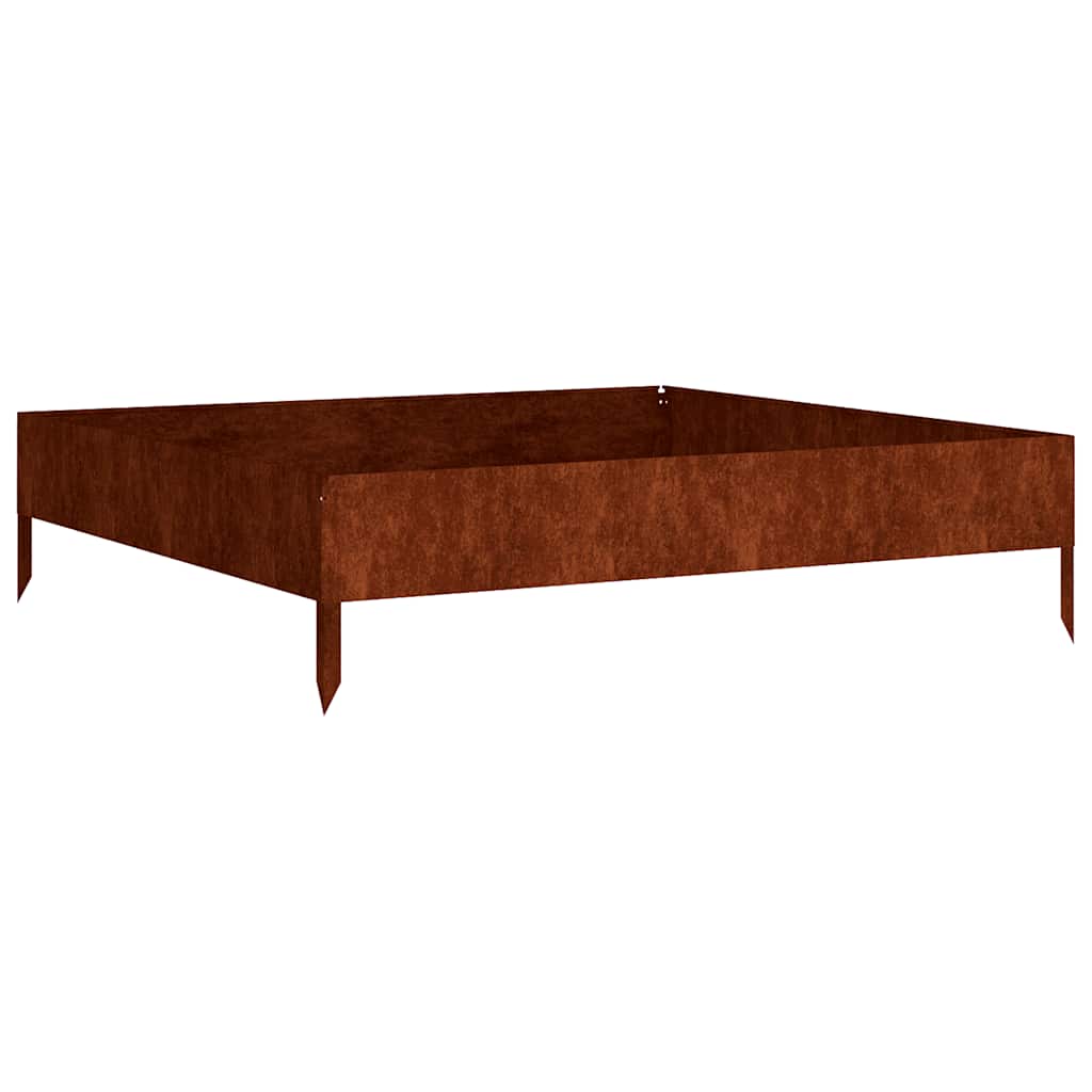 Vidaxl Planter surélevé 100x100x26 cm Cortenstaal