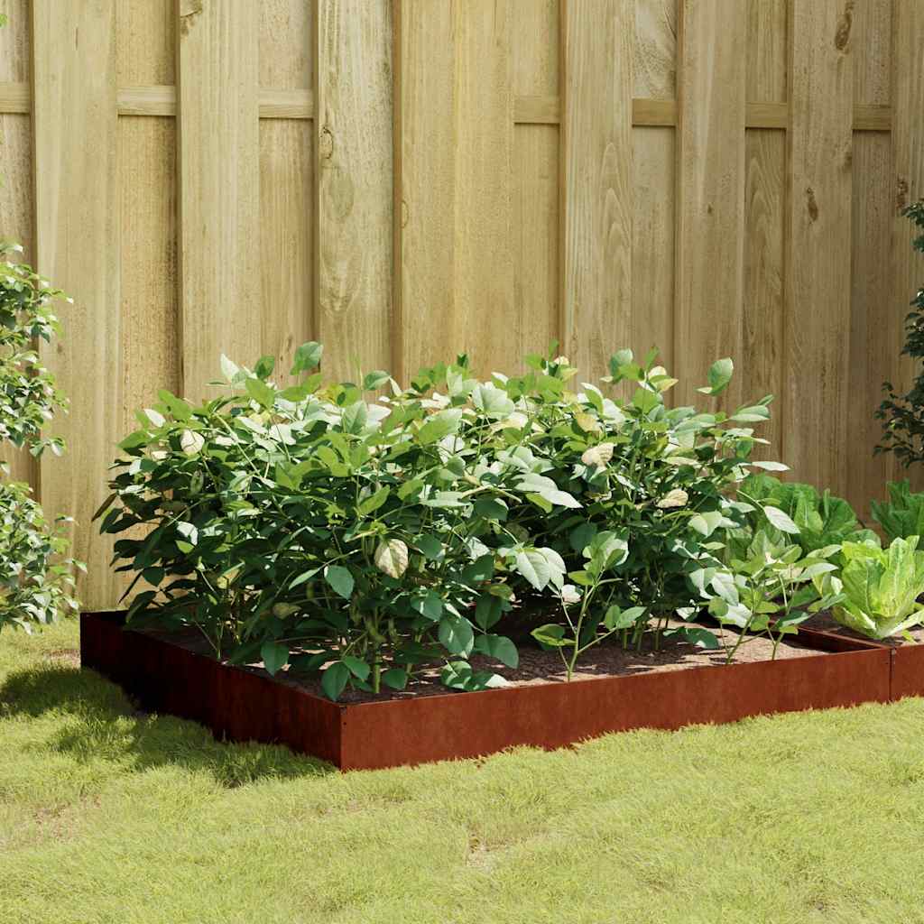Vidaxl Planter surélevé 100x100x26 cm Cortenstaal