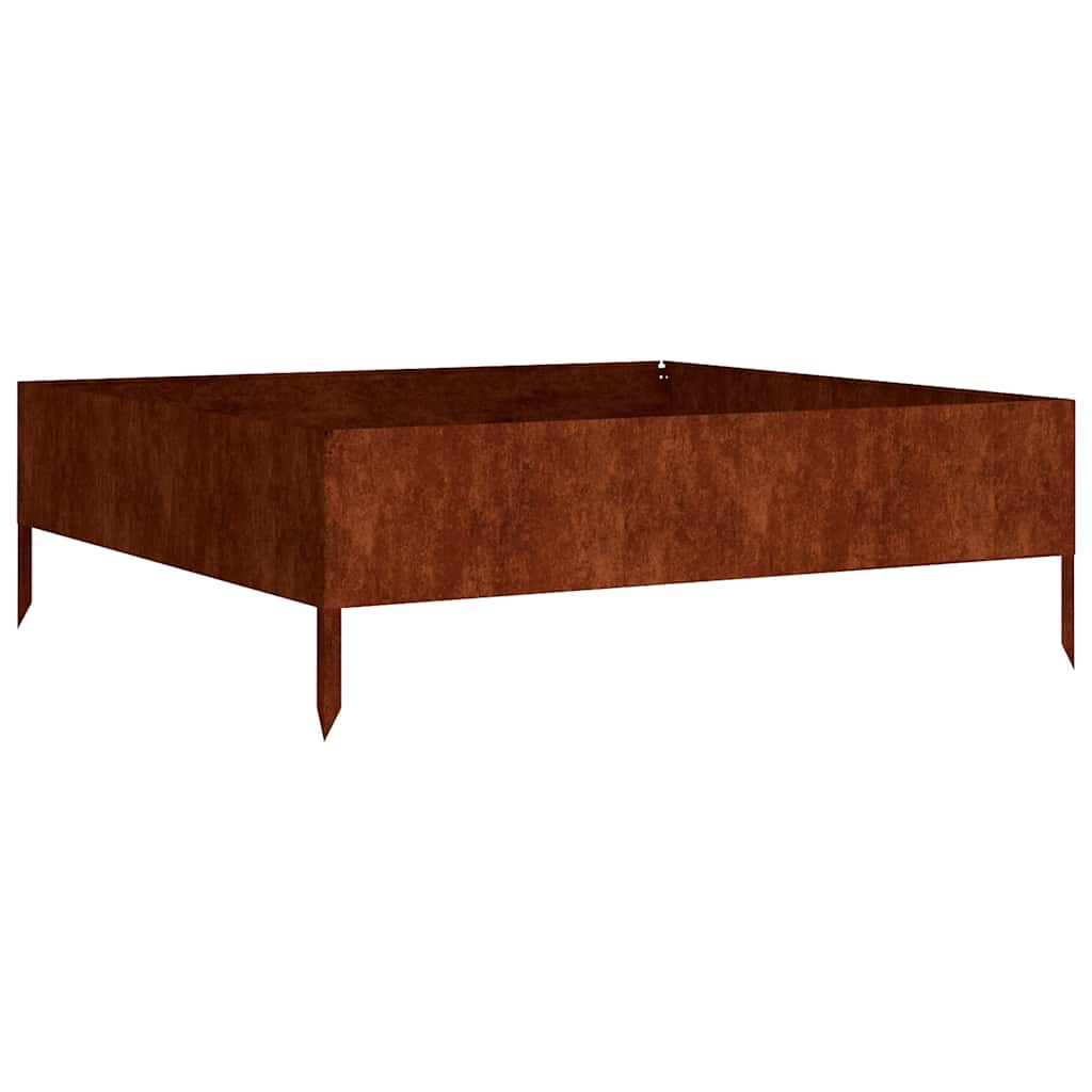 Vidaxl Planter élevé 100x100x33,5 cm Cortenstaal