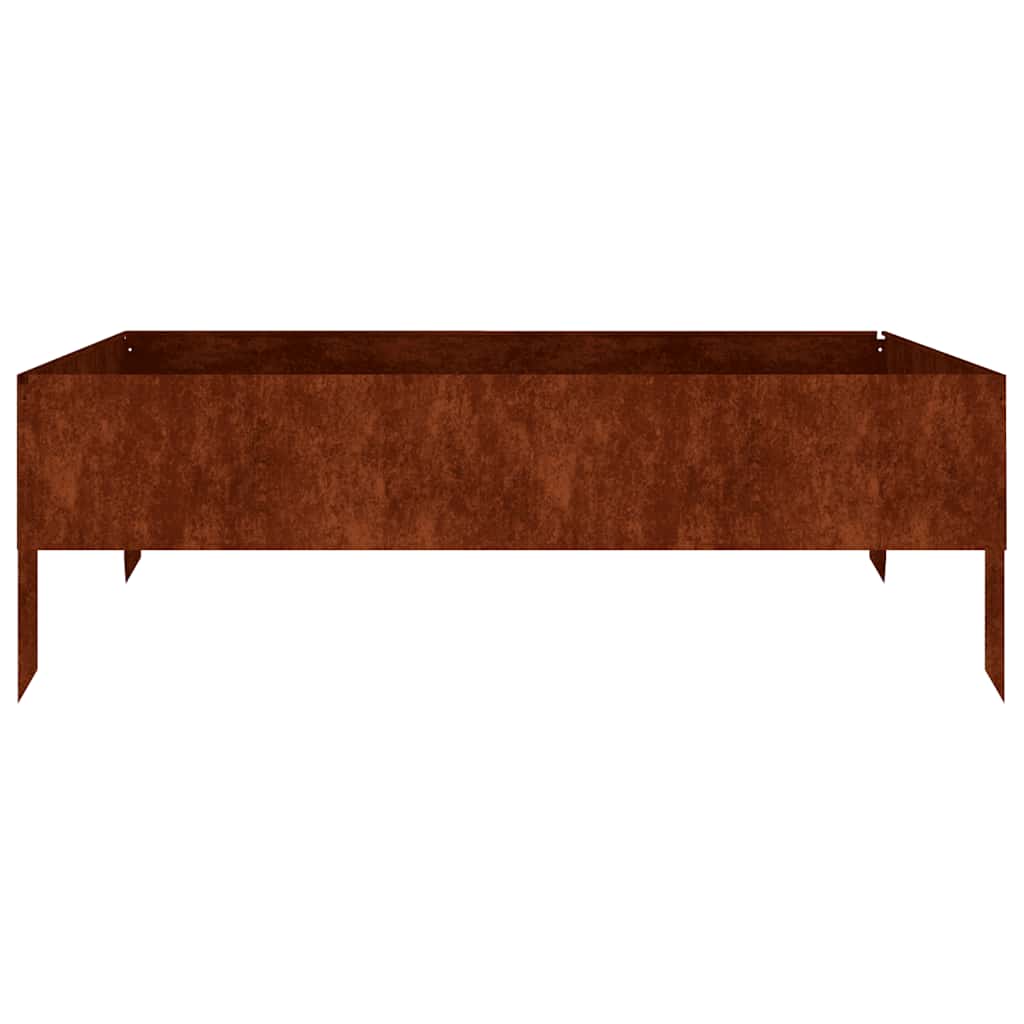 Vidaxl Planter élevé 100x100x33,5 cm Cortenstaal