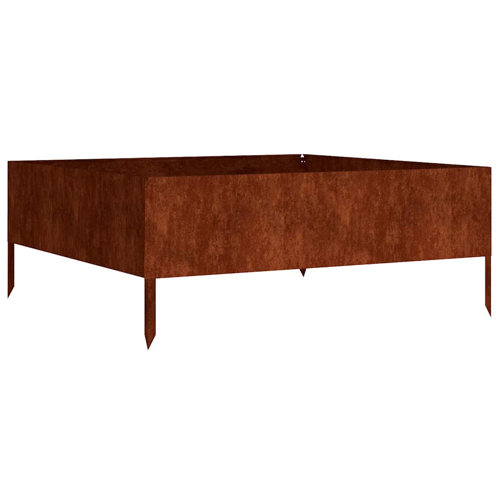 Vidaxl Planter élevé 100x100x41 cm Cortenstaal