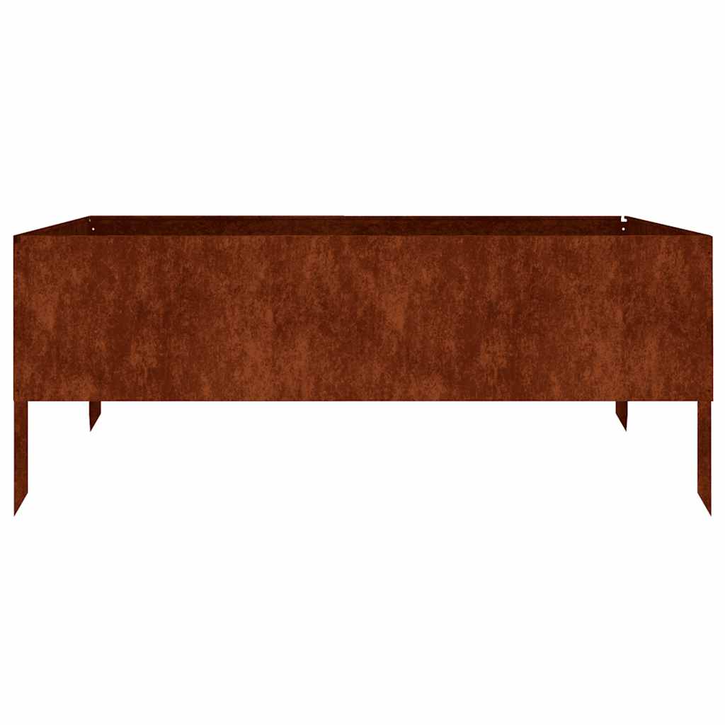 Vidaxl Planter élevé 100x100x41 cm Cortenstaal