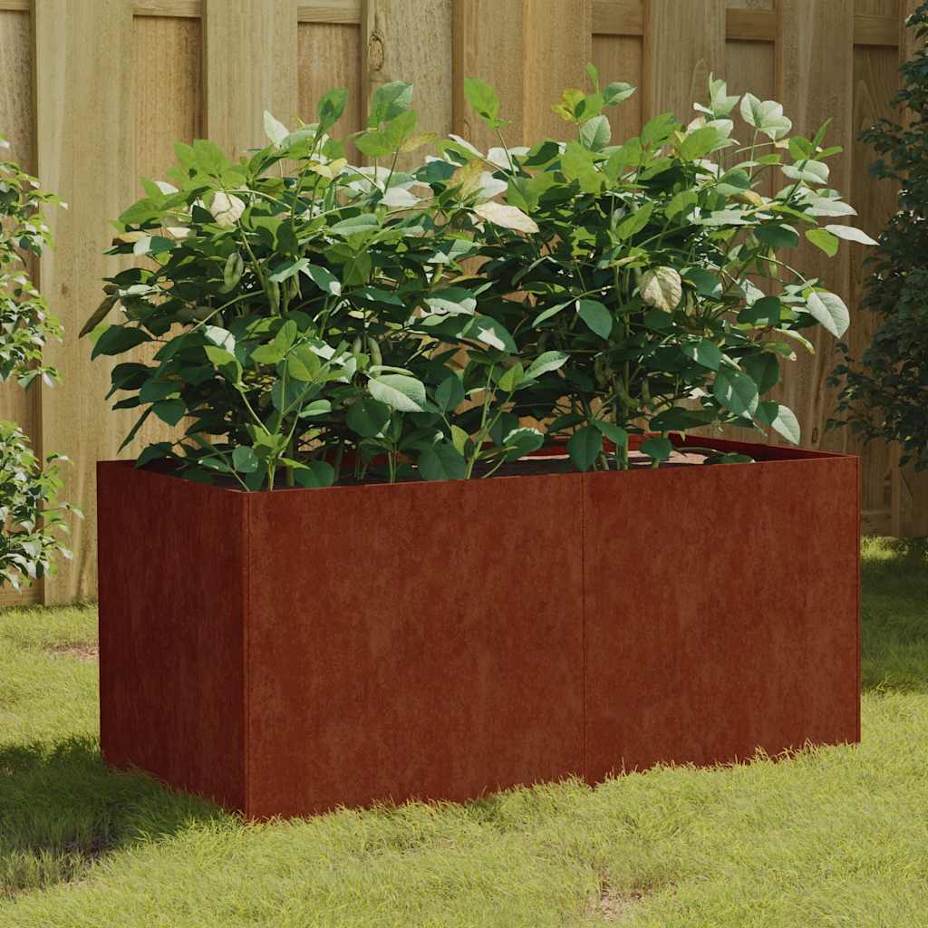 Boîte de planification Vidaxl 80x40x40 cm Corten Steel