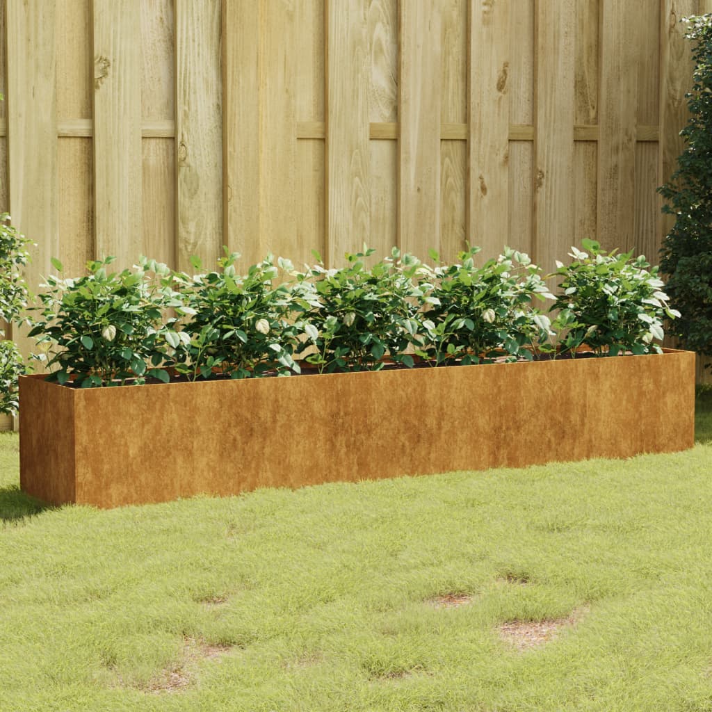 Vidaxl Planter surélevé 200x40x40 cm Corten Steel