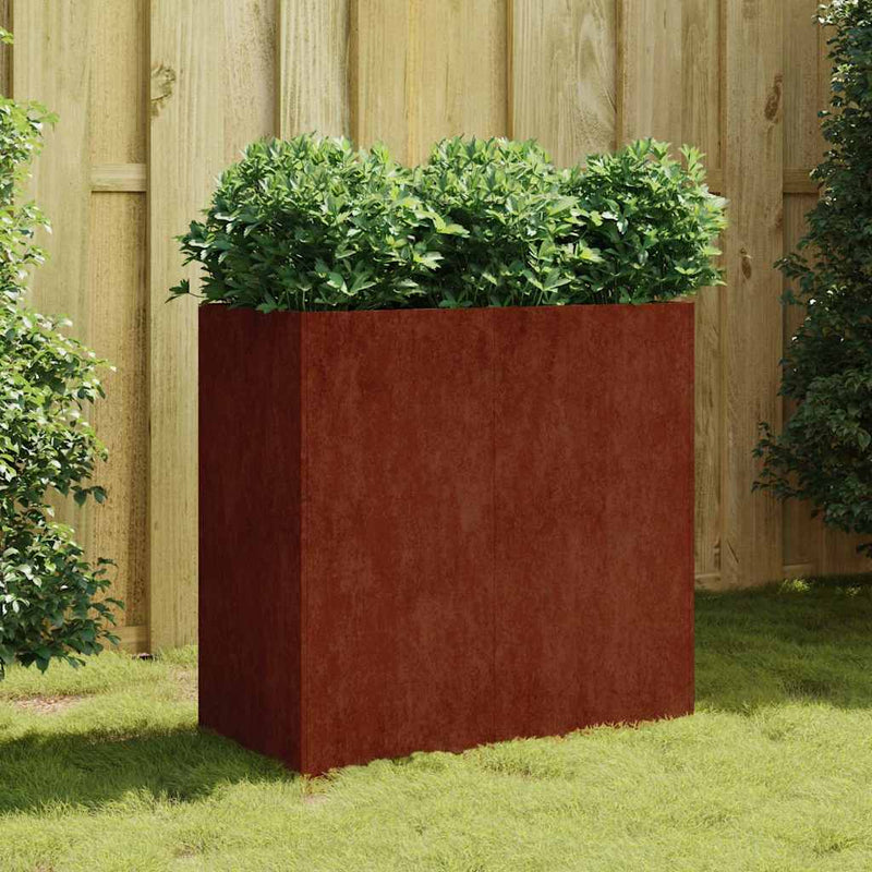 Boîte de planification Vidaxl 80x40x80 cm Corten Steel