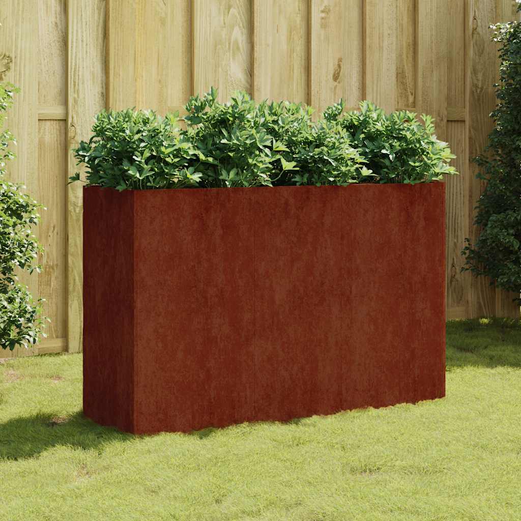 Vidaxl Planter a augmenté 120x40x80 cm Cortenstaal
