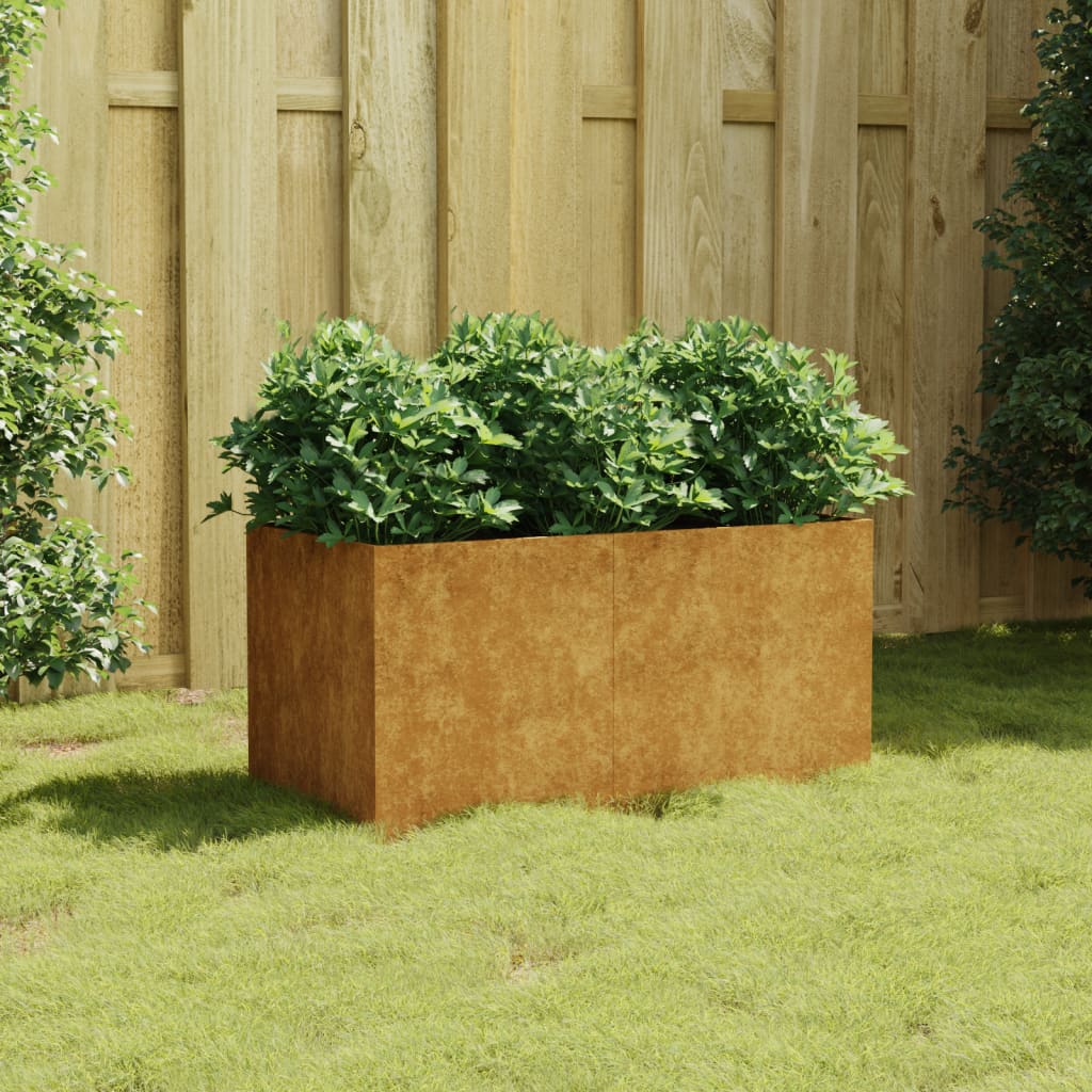Boîte de planification Vidaxl 80x40x40 cm Corten Steel