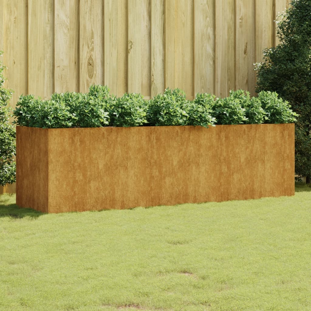 Vidaxl Planter a augmenté 280x80x80 cm Cortenstaal