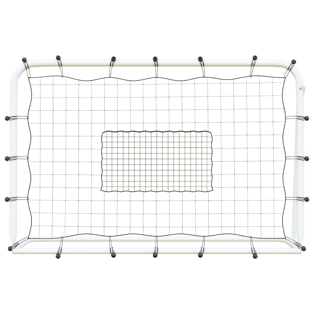 Vidaxl Football Rebonder 184x61x123 cm en acier et PE blanc et noir