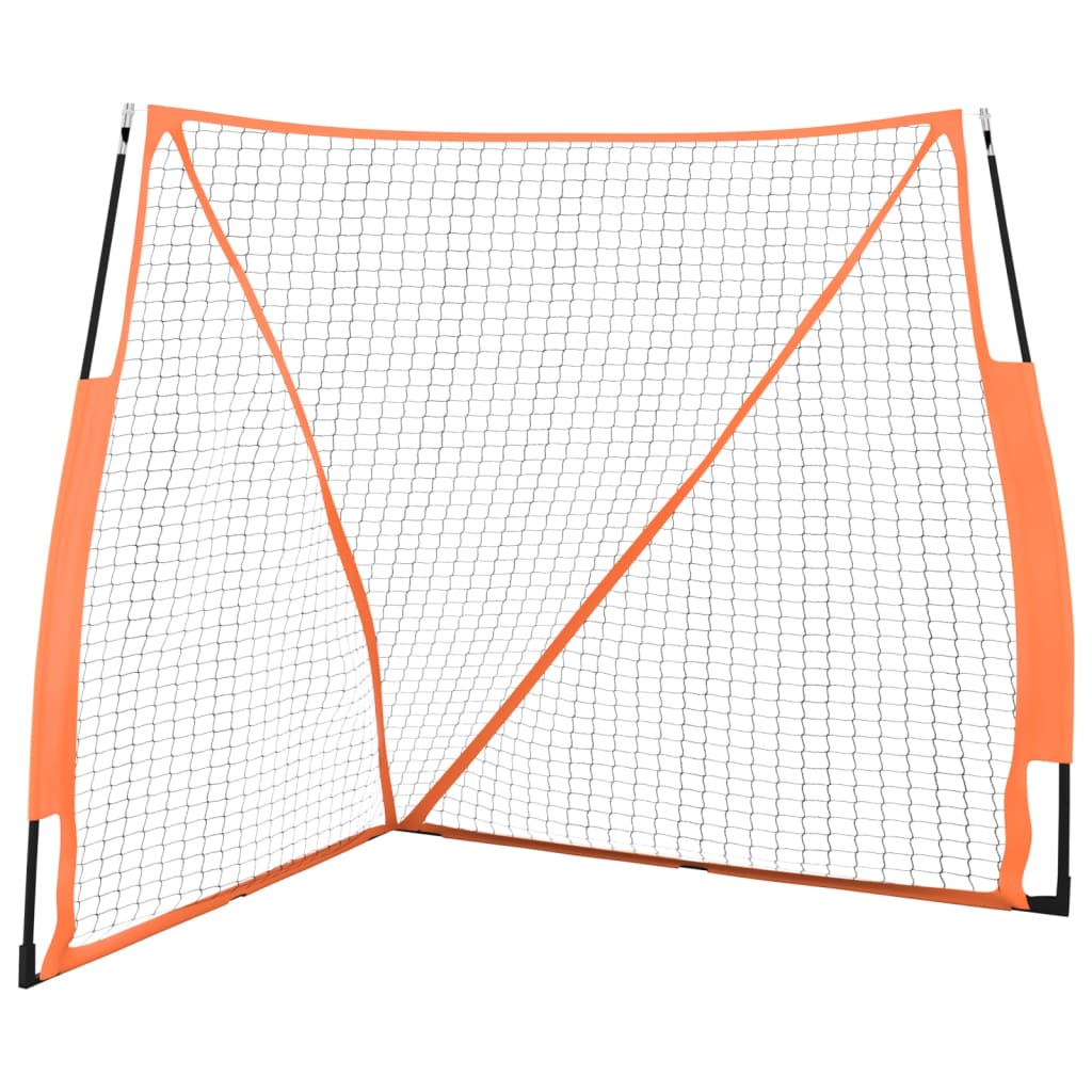 Vidaxl baseball net portable 183x182x183cm en acier polyester orange noir