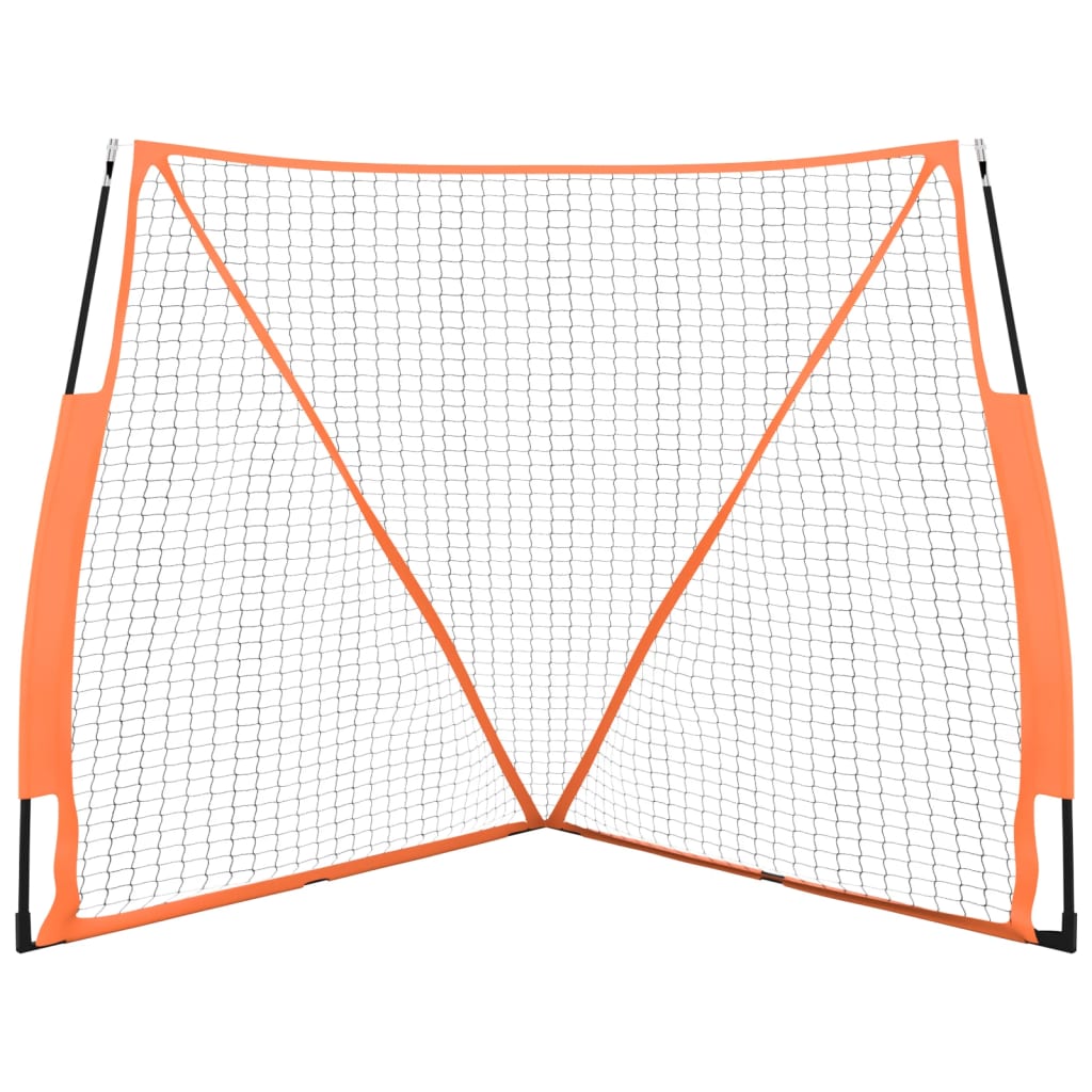 Vidaxl baseball net portable 183x182x183cm en acier polyester orange noir