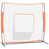 Vidaxl baseball net portable 219x107x212 cm en acier polyester rouge noir