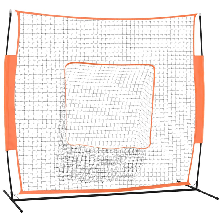 Vidaxl baseball net portable 219x107x212 cm en acier polyester rouge noir