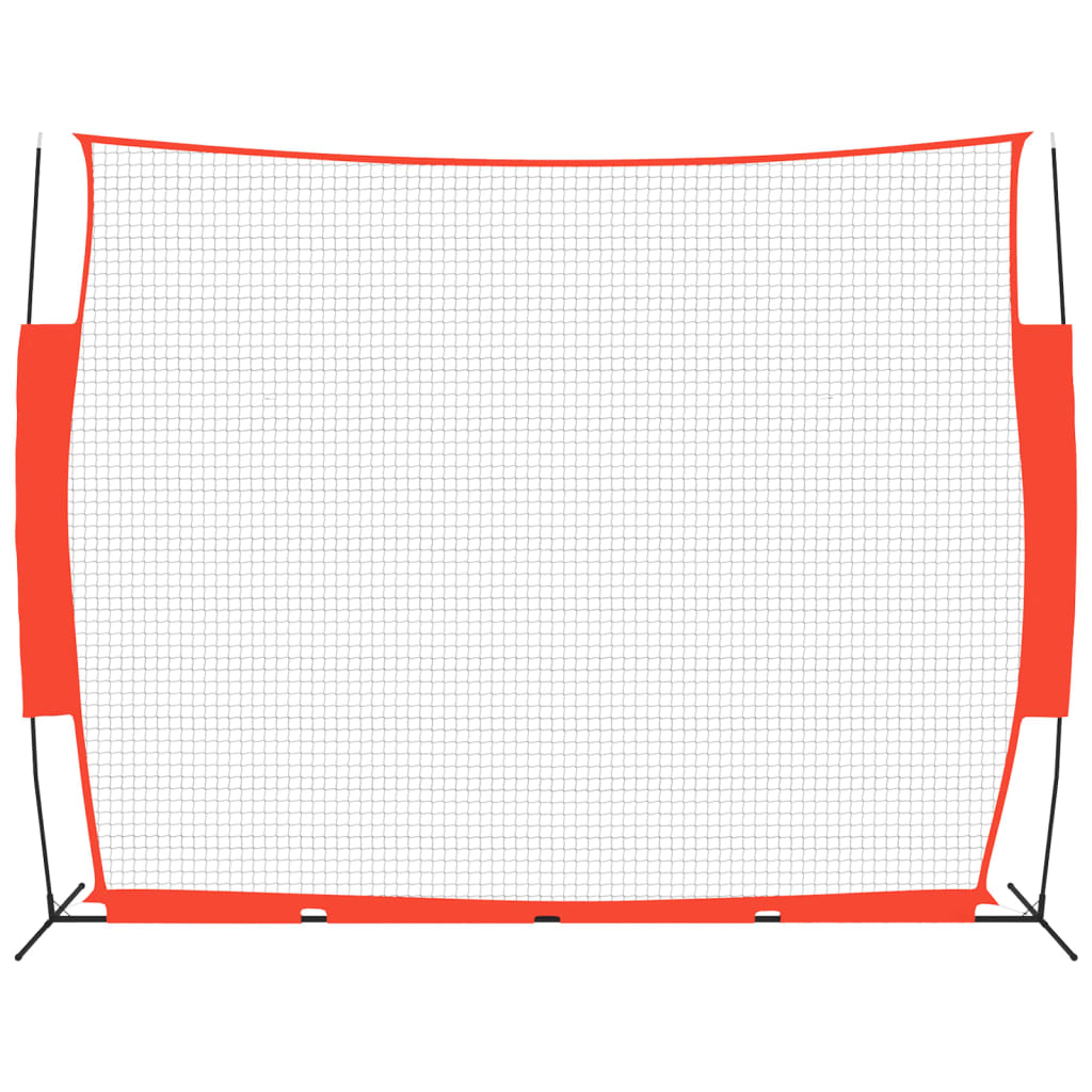 Vidaxl baseball net portable 369x107x271 cm en acier polyester rouge noir