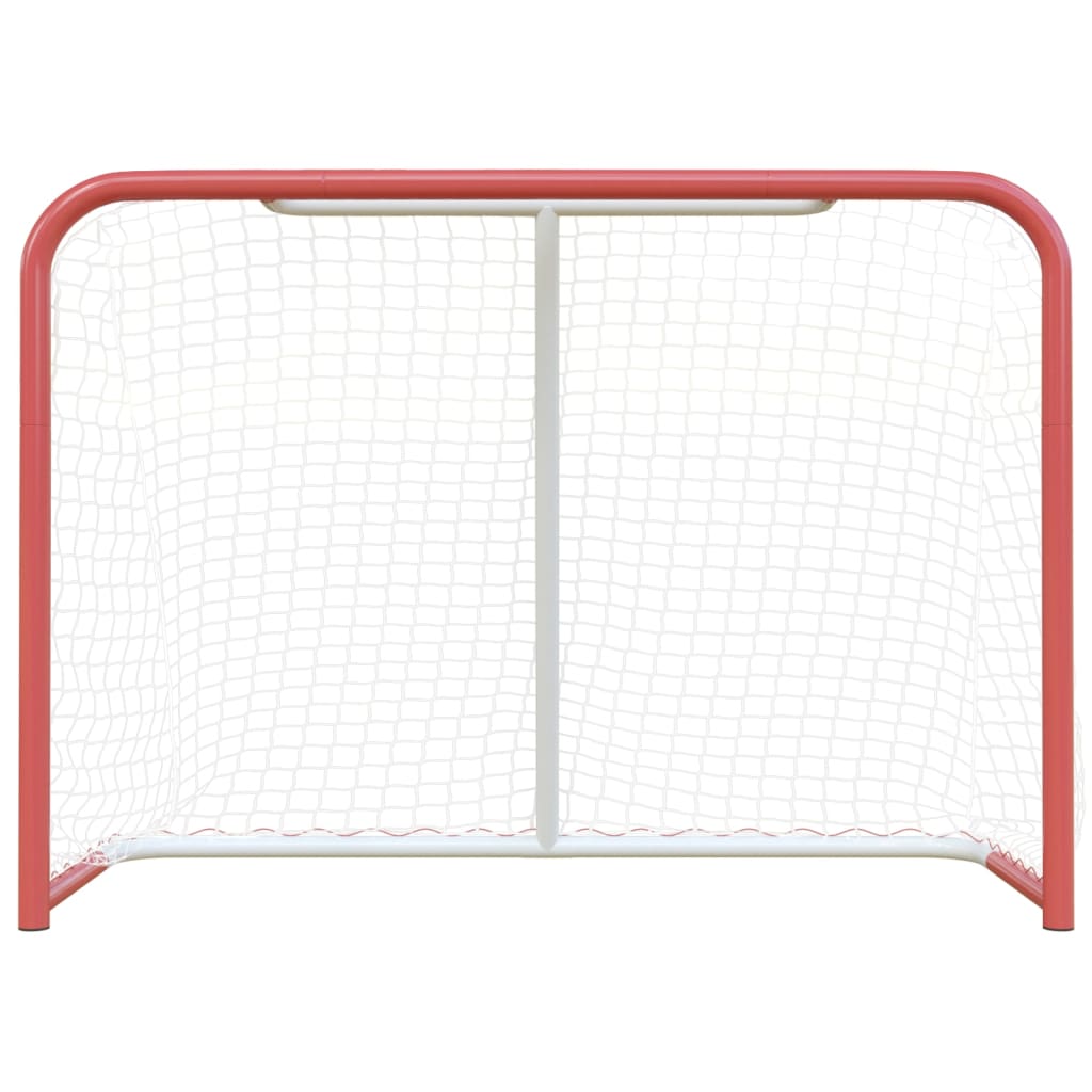Vidaxl Hockey objectif avec net 153x60x118 cm en acier et polyester rouge et blanc