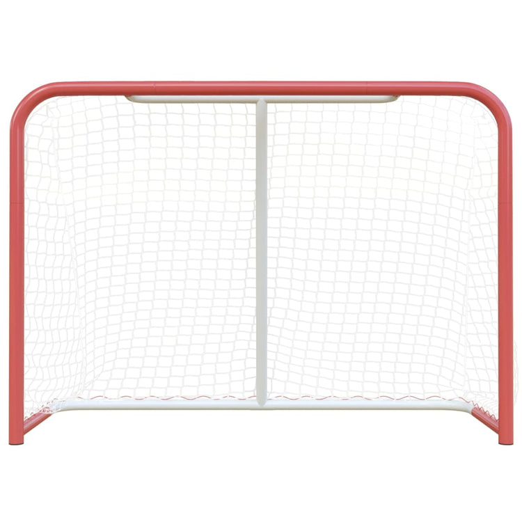 Vidaxl Hockey objectif avec net 153x60x118 cm en acier et polyester rouge et blanc