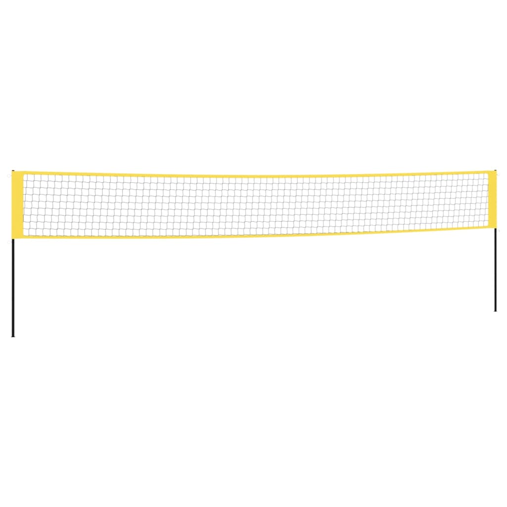 Vidaxl Badmintonnet 600x155 cm PE Tissu jaune et noir