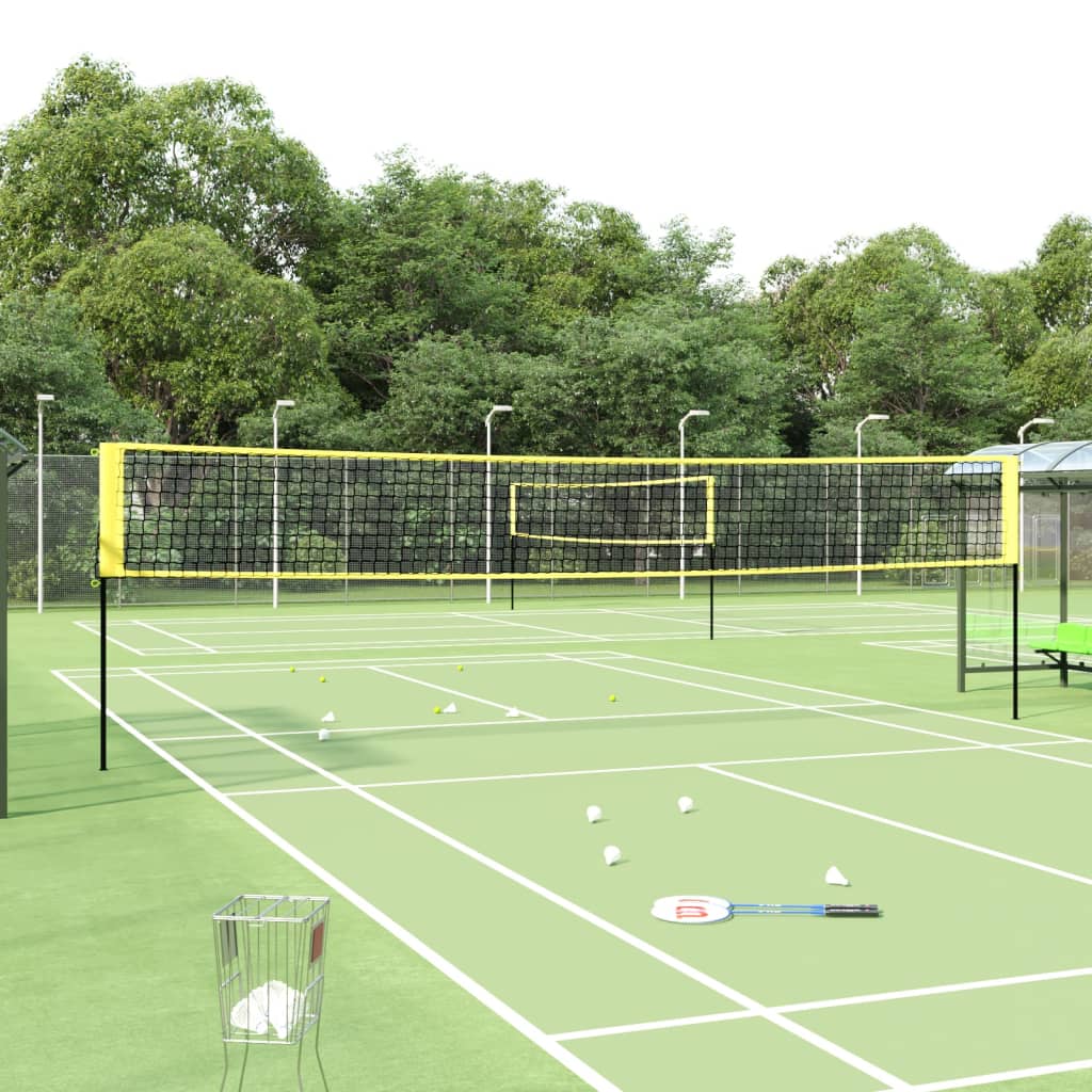 Vidaxl Badmintonnet 600x155 cm PE Tissu jaune et noir