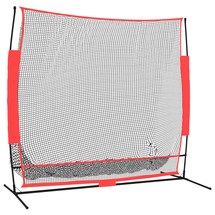 Vidaxl Baseball Net Portable 215x107x216 CM Polyester noir et rouge
