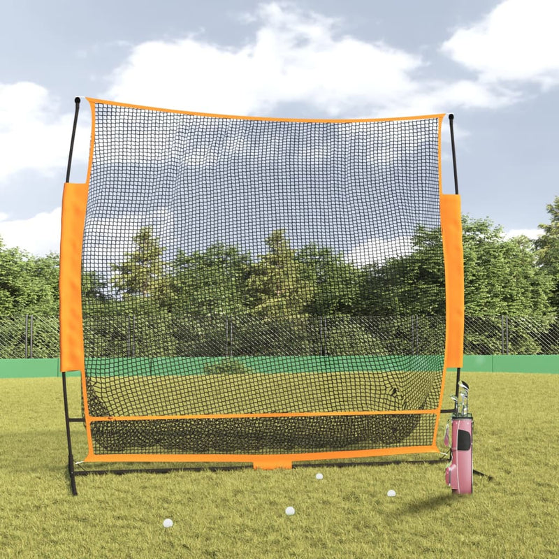 Vidaxl Golf Training Network 215x107x216 cm Polyester noir et orange