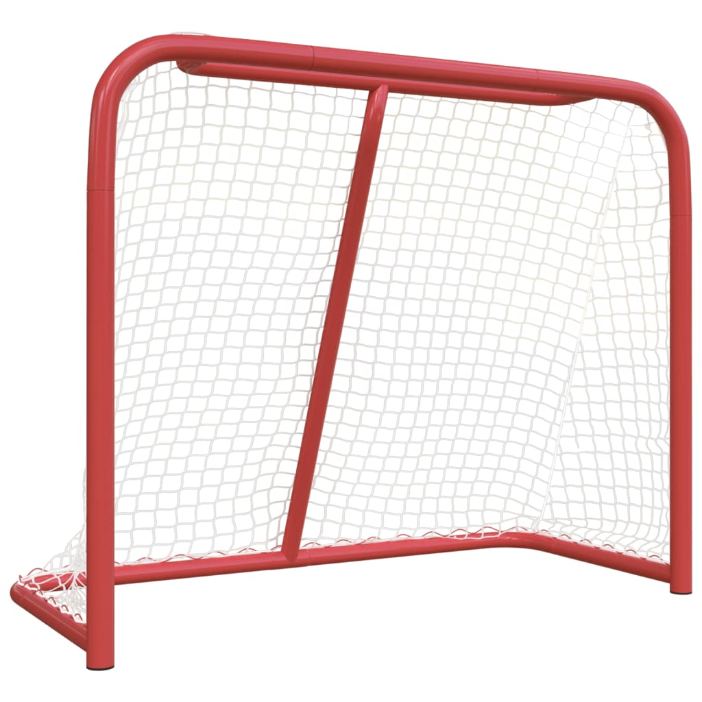 Cible de hockey vidaxl 183x71x122 cm Polyester rouge et blanc