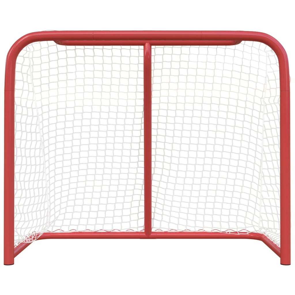Cible de hockey vidaxl 183x71x122 cm Polyester rouge et blanc