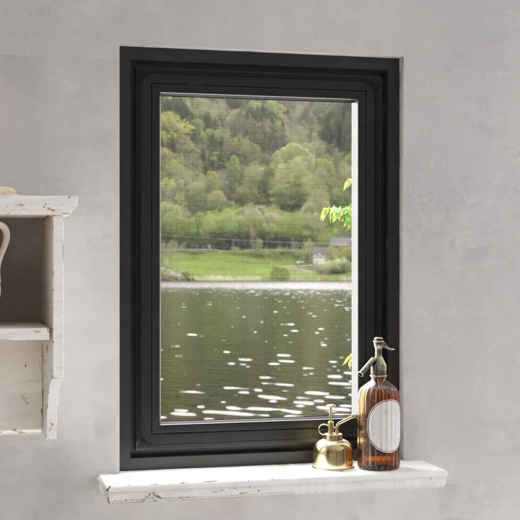 Vidaxl insecthor pour windows magnétique 80x120 cm anthracite -colored