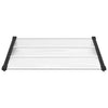 Vidaxl Door auvent 122x90 cm Polycarbonate noir et transparent