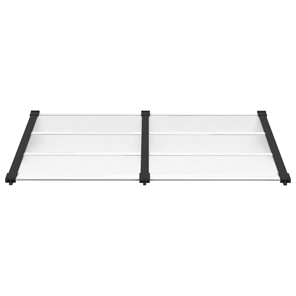 Vidaxl Door auvent 152.5x90 cm Polycarbonate noir et transparent