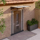 Vidaxl Door auvent 152.5x90 cm Polycarbonate noir et transparent
