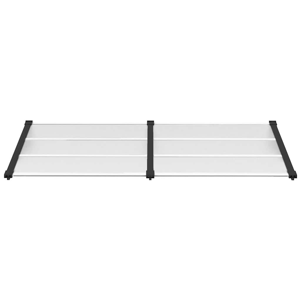 Vidaxl Door auvent 199x90 cm Polycarbonate noir et transparent