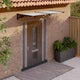 Vidaxl Door auvent 199x90 cm Polycarbonate noir et transparent