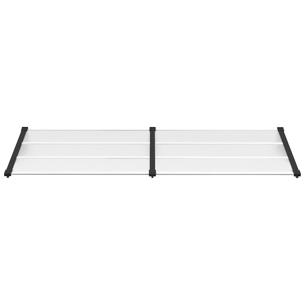 Vidaxl Door auvent 239x90 cm Polycarbonate noir et transparent